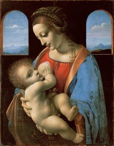 Litta Madonna, ca.1490 (tempera på lærred overført fra panel)